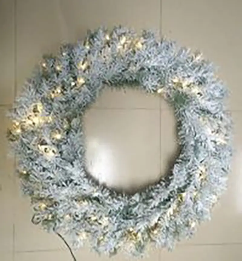 Prelit Snow Wreath